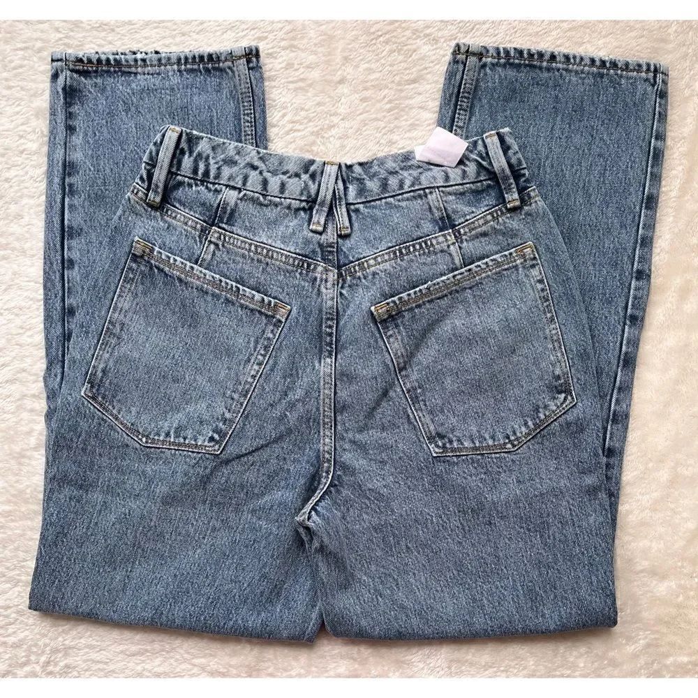 NWT Good American 90’s Duster Straight Leg Jeans in Blue950, Size 4 - Picture 15 of 16
